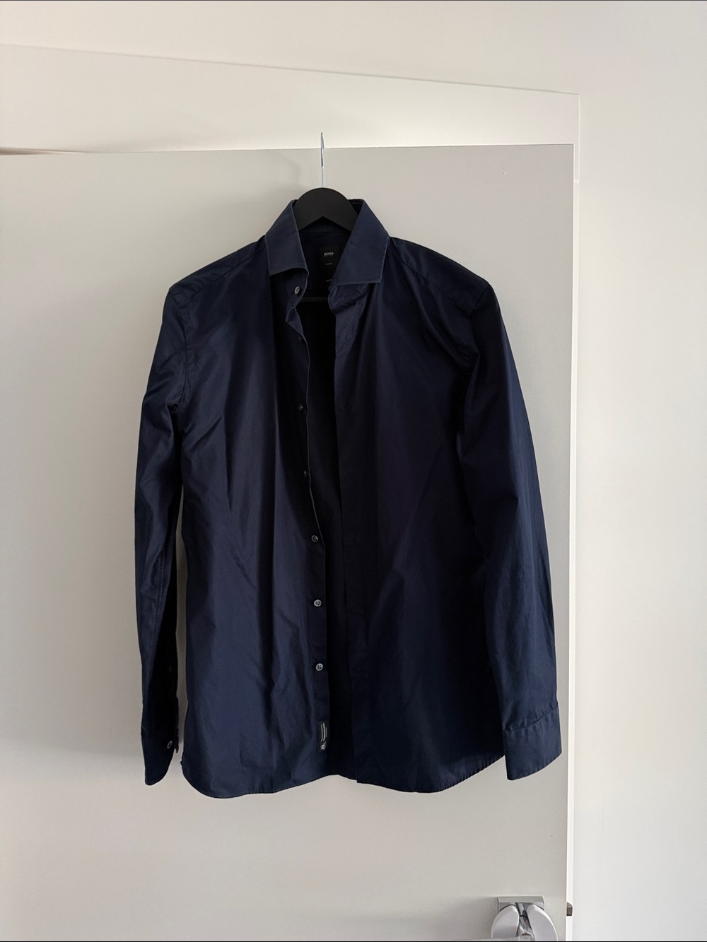 Hugo Boss Navy Dress Shirt Tailored Fit